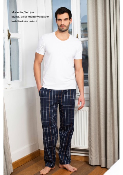 Erkek Dokuma Pijama Tek Alt 2240/LACIVERT 6 modelleri