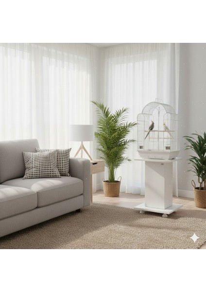 A-700 Kardelen Boyalı Papağan Kafesi ve Mobilya Standı