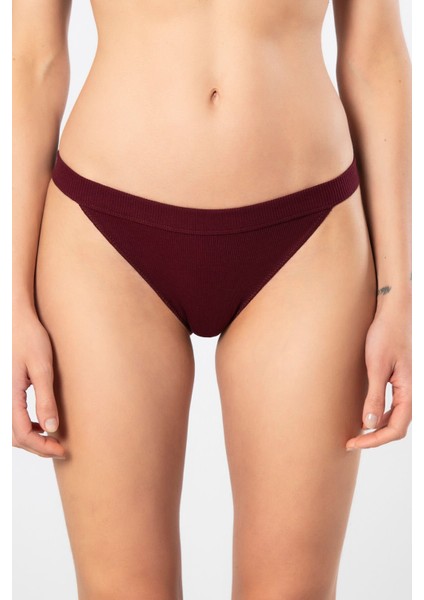 Kadın Likralı Ribana Tanga 2'li Paket 931/BORDO fiyatları