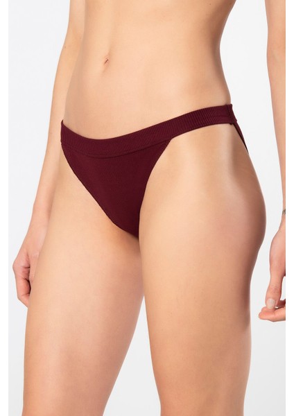 Kadın Likralı Ribana Tanga 2'li Paket 931/BORDO modelleri