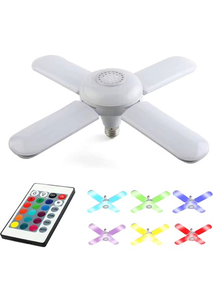 PARTİ AMPULÜ LED Müzikli Ampül - Uygulama Kontrollü ve Uzaktan Kumandalı Kanatlı Bluetooth Hoparlörlü Akıllı 50W LED Lamba modelleri