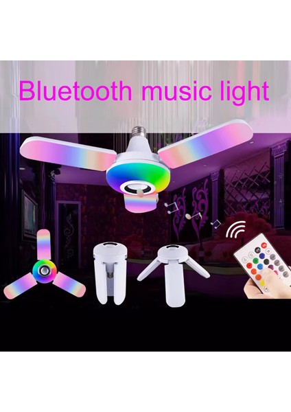 PARTİ AMPULÜ LED Müzikli Ampül - Uygulama Kontrollü ve Uzaktan Kumandalı Kanatlı Bluetooth Hoparlörlü Akıllı 50W LED Lamba indirimleri