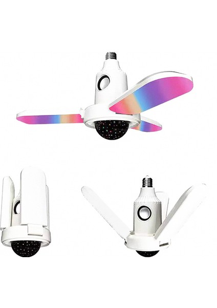 PARTİ AMPULÜ LED Müzikli Ampül - Uygulama Kontrollü ve Uzaktan Kumandalı Kanatlı Bluetooth Hoparlörlü Akıllı 50W LED Lamba