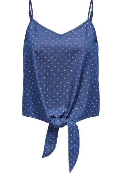 Onlnova Azure Knot Sınglet Ptm Kadın Mavi T-Shirt - 15343004
