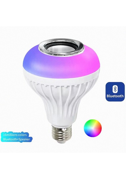 PARTİ AMPULÜ LED Muzikli Ampul / Uygulama Kontrollü ve Kumandalı Bluetooth Işıklı 7W LED Ampul ve Hoparlör