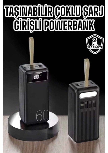 Bfs Powerbank 60.000 Mah 4 Portlu Uzun Şarj Süreli Dijital Göstergeli