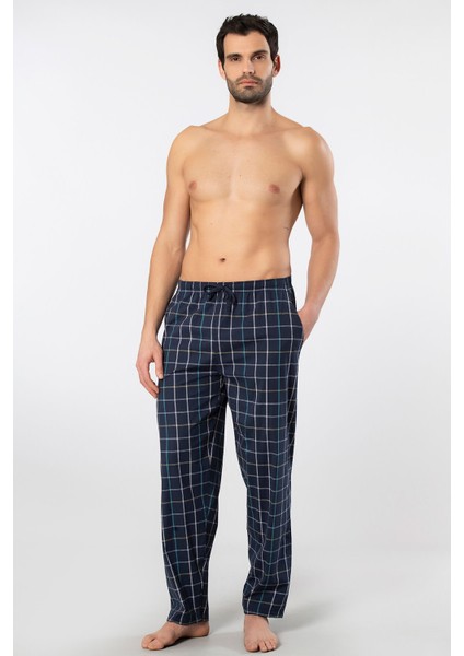 Erkek Dokuma Pijama Tek Alt 2240/LACIVERT 8