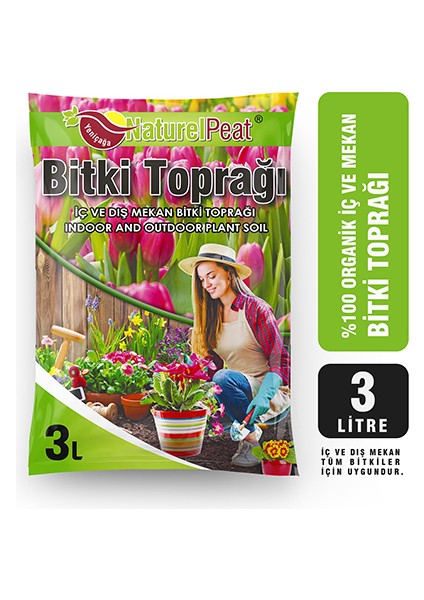 Naturel Peat – Bitki Toprağı - 3 Litre