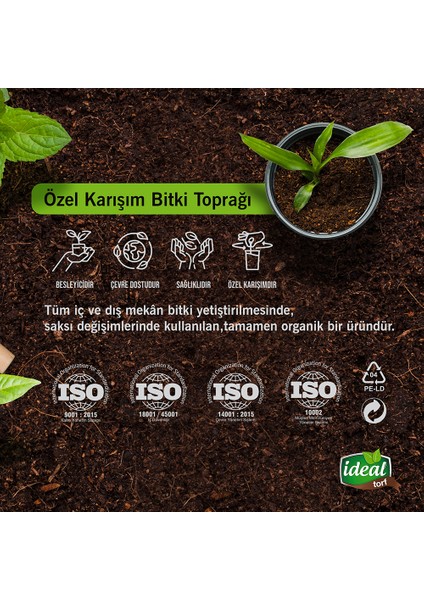 Naturel Peat – Bitki Toprağı - 3 Litre modelleri