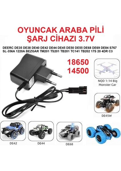 Uzaktan Kumandalı Oyuncak Araba Pili Şarj Cihazı Helikopter Yat Tank Drone 14500 18650