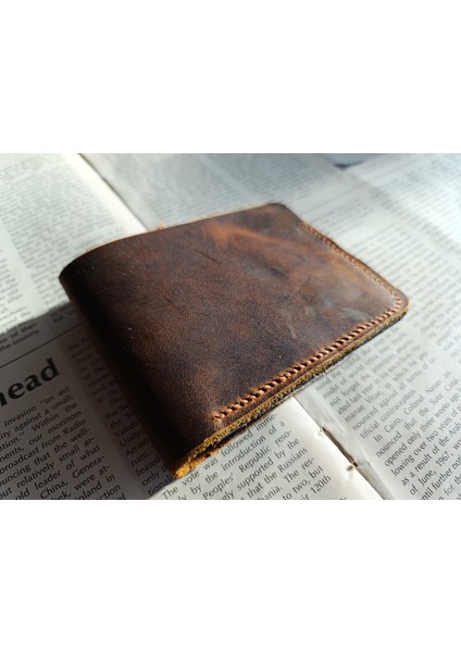 Gerçek Deri Tamamen El Emeği Cüzdan 22CM*8CM * 1 Kağıt Para Alanı 4 Kart Bölmesi Ll7