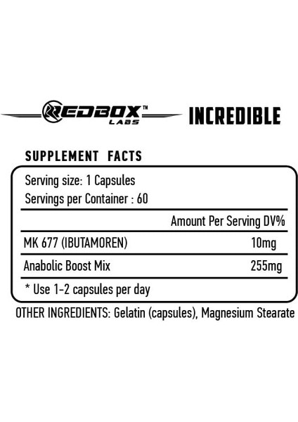 Incredible MK677 Ibuta Anabolic Boost Mix 60 Caps fiyatları