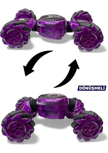 Bilekten Kontrol Uzaktan Kumandalı Full Fonksiyon Şarjlı 2.4g Şeffaf Işıklı 4x4 Drift Araba 21 cm fiyatları
