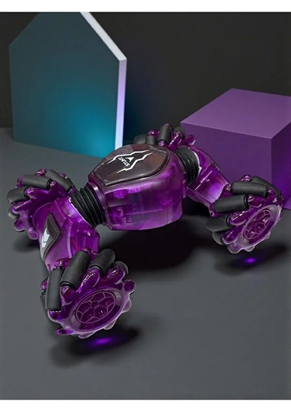 Bilekten Kontrol Uzaktan Kumandalı Full Fonksiyon Şarjlı 2.4g Şeffaf Işıklı 4x4 Drift Araba 21 cm modelleri