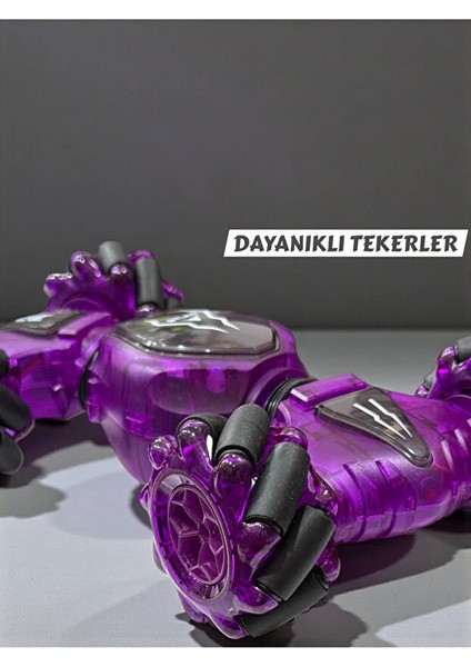 Bilekten Kontrol Uzaktan Kumandalı Full Fonksiyon Şarjlı 2.4g Şeffaf Işıklı 4x4 Drift Araba 21 cm fırsatları