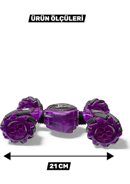 Bilekten Kontrol Uzaktan Kumandalı Full Fonksiyon Şarjlı 2.4g Şeffaf Işıklı 4x4 Drift Araba 21 cm indirimleri