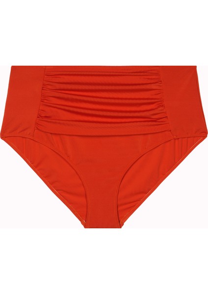 Büyük Beden Yüksek Bel Karın Toparlayıcı Tek Bikini Alt