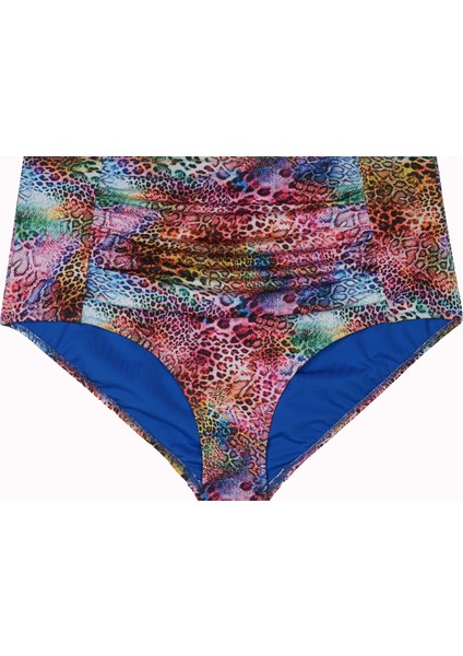 Büyük Beden Yüksek Bel Karın Toparlayıcı Tek Bikini Alt