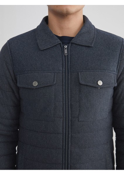 Özmarka Yeni Sezon Slim Fit Gömlek Yaka Erkek Mont modelleri