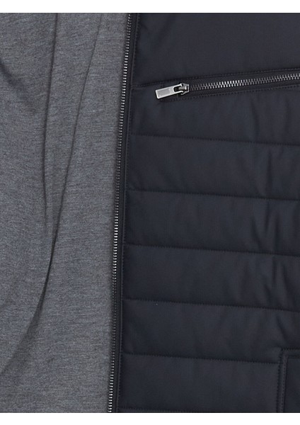 Yeni Sezon Slim Fit Dik Yaka Erkek Deri Görünümlü Ceket