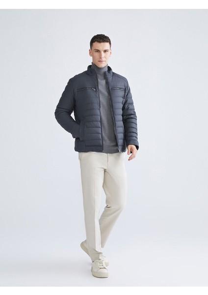 Özmarka Yeni Sezon Standart Kalıp Dik Yaka Erkek Deri Görünümlü Mont fiyatları