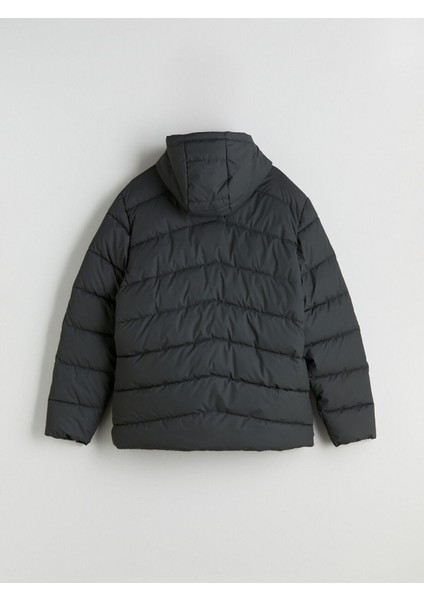 Yeni Sezon Standart Kalıp Kapüşonlu Erkek Şişme Mont