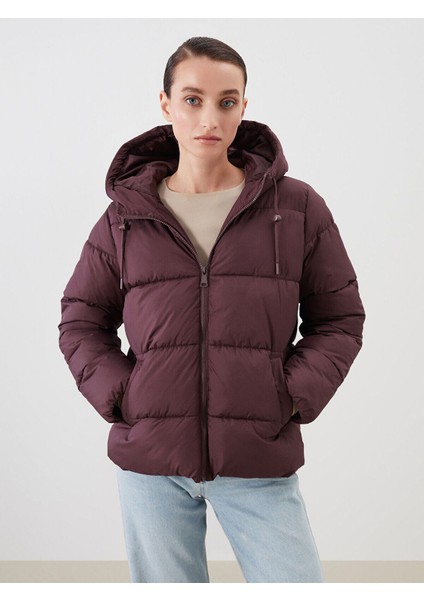 Yeni Sezon Kapüşonlu Kadın Şişme Mont