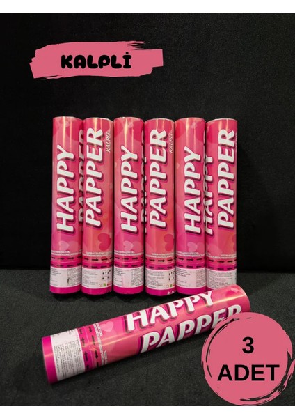 Kalpli Konfeti - Kına Gecesi, Parti, Düğün, Nikah, Nişan, Doğum Günü, Özel Günler Için 3 Adet