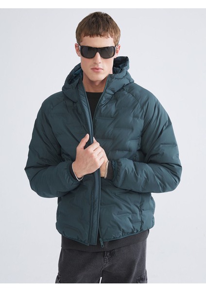 Hilfa Yeni Sezon Slim Fit Kapüşonlu Erkek Şişme Mont