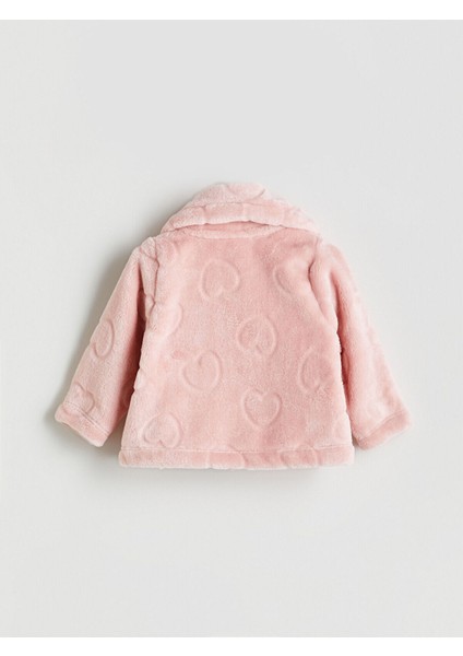 Ekru Bebe Yaka Kız Bebek Pelüş Mont -For Yourself- modelleri