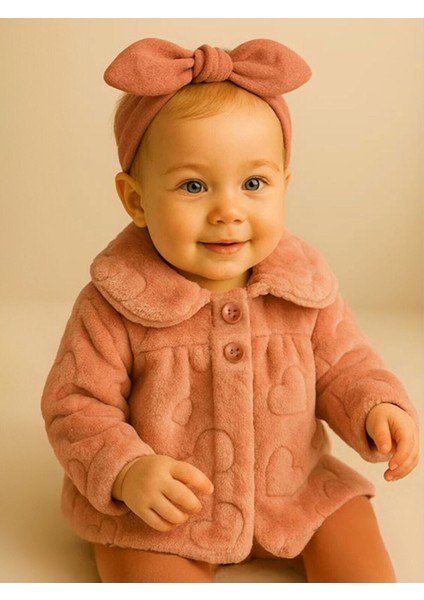 Ekru Bebe Yaka Kız Bebek Pelüş Mont -For Yourself- fırsatları