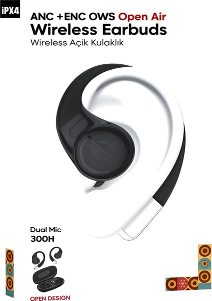 Fb-14 Ipx4 Su Geçirmez Anc - Enc Gürültü Önleyici Kablosuz Airpods 5.4 Bluetooth Dokunmatik Kulaklık