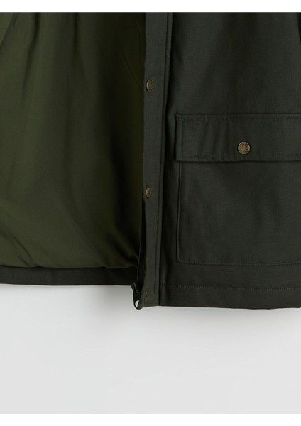 Fitilli Kadife Yaka Erkek Çocuk Mont