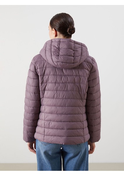 Cey Yeni Sezon Kadın Kapüşonlu Düz Şişme Mont indirimleri