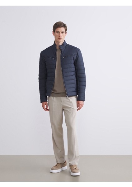 Izr Yeni Sezon Slim Fit Dik Yaka Erkek Deri Görünümlü Ceket fiyatları