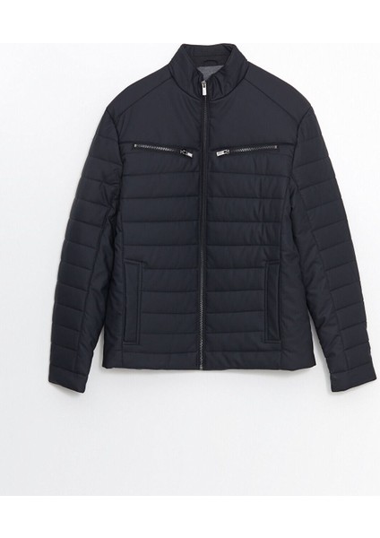 Izr Yeni Sezon Slim Fit Dik Yaka Erkek Deri Görünümlü Ceket