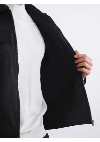 Izr Yeni Sezon Slim Fit Gömlek Yaka Süet Erkek Mont fırsatları