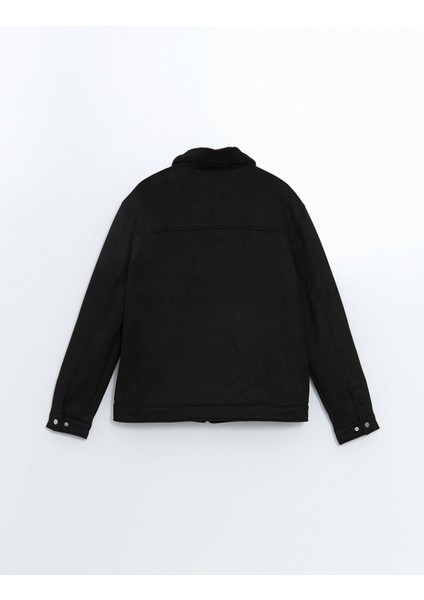 Izr Yeni Sezon Slim Fit Gömlek Yaka Süet Erkek Mont