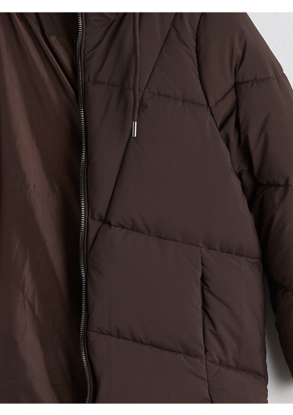 Peak Yeni Sezon Kapüşonlu Oversize Kadın Şişme Mont