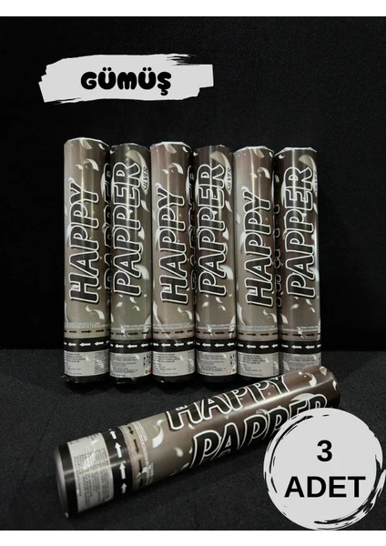 Gümüş (Silver) Konfeti Düğün, Kına Gecesi, Nişan, Parti, Nikah, Doğum Günü, Özel Günler Için- 3 Adet