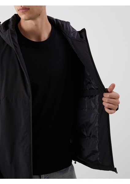 Cey Yeni Sezon Standart Kalıp Kapüşonlu Erkek Mont fırsatları