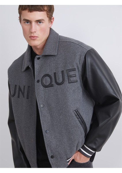 Özmarka Yeni Sezon Rahat Kalıp Gömlek Yaka Erkek Mont