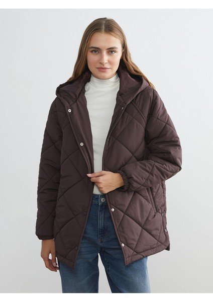 Artı Yeni Sezon Kapüşonlu Kapitone Kadın Şişme Mont