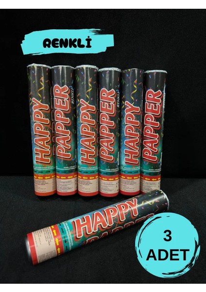 Renkli Konfeti Düğün, Kına Gecesi, Nişan, Parti, Nikah, Doğum Günü, Özel Günler Için (3 Adet)