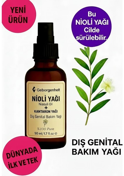 NİOLİ YAĞI + Kantaron Dış Genital Bakım Yağı 50ml. %100 Doğal İntim Bakım Yağı modelleri