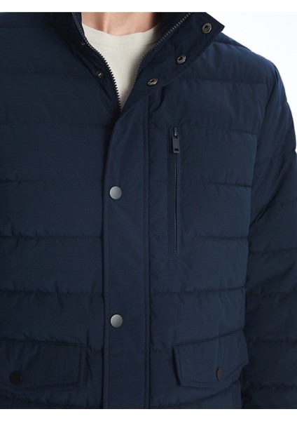 Yeni Sezon Standart Kalıp Dik Yaka Erkek Şişme Mont modelleri