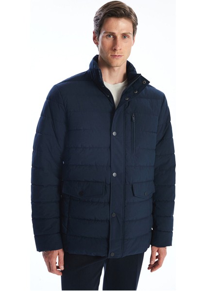 Yeni Sezon Standart Kalıp Dik Yaka Erkek Şişme Mont