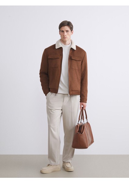 Özmarka Yeni Sezon Slim Fit Gömlek Yaka Süet Erkek Mont fiyatları