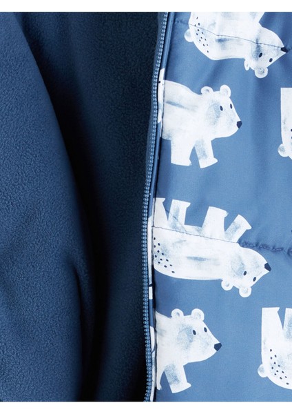 Kapüşonlu Baskılı Erkek Bebek Astronot Mont modelleri