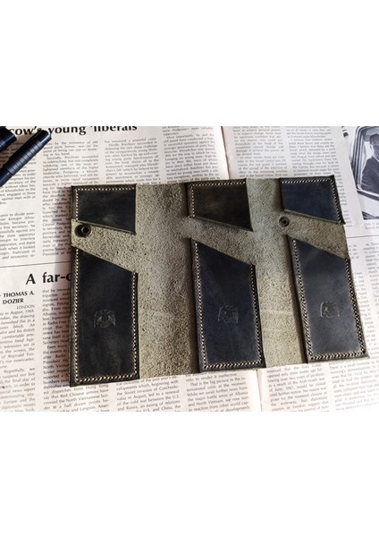 Crazy Gerçek Deri Tamamen El Emeği Özel Kalemleriniz Için Kalemlik Kalemkutu (8*18CM ) NLU84 modelleri